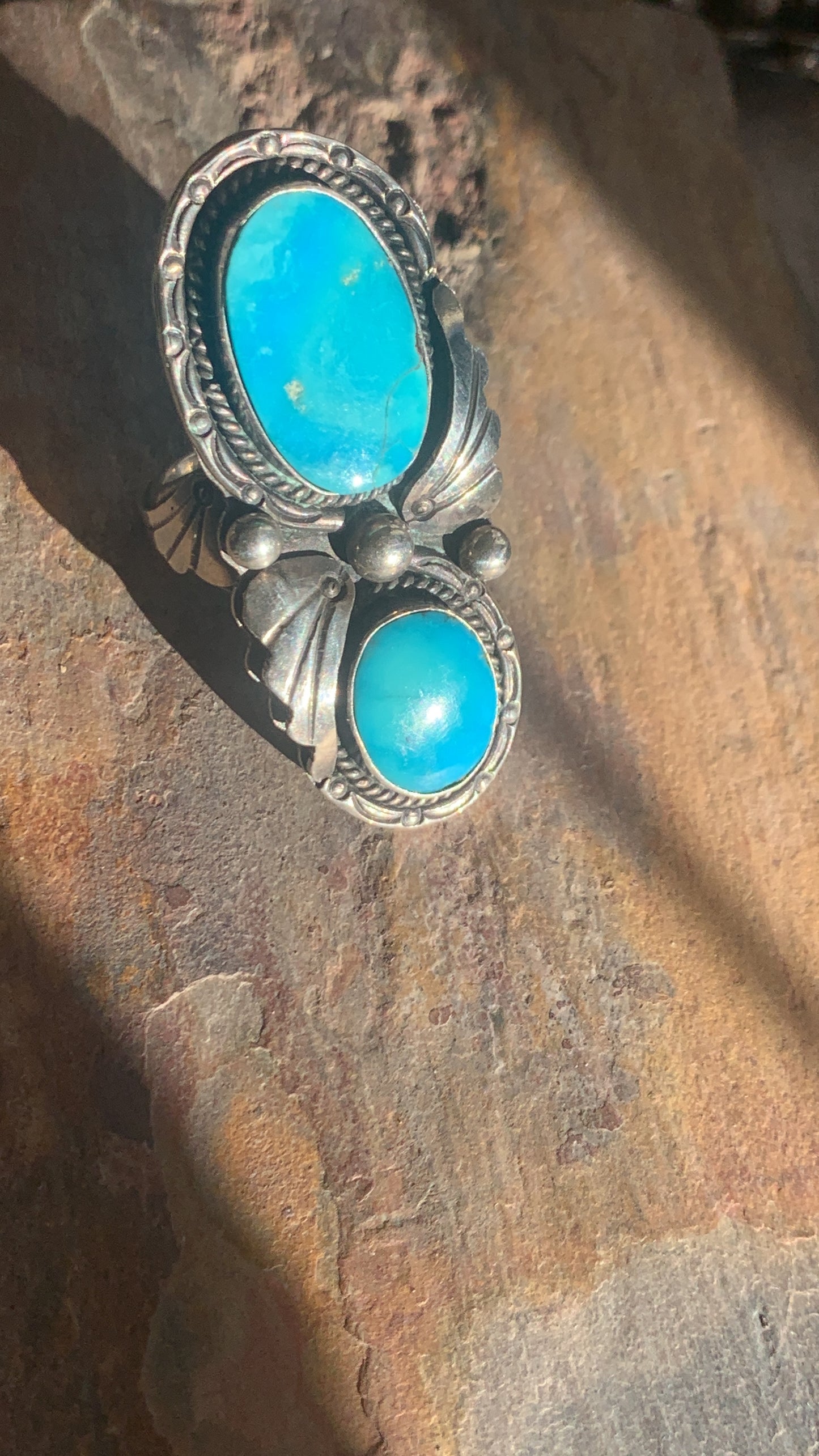 Vintage 1960s-70s Navajo Squash Blossom Set - 4 pieces - Signed by Artist