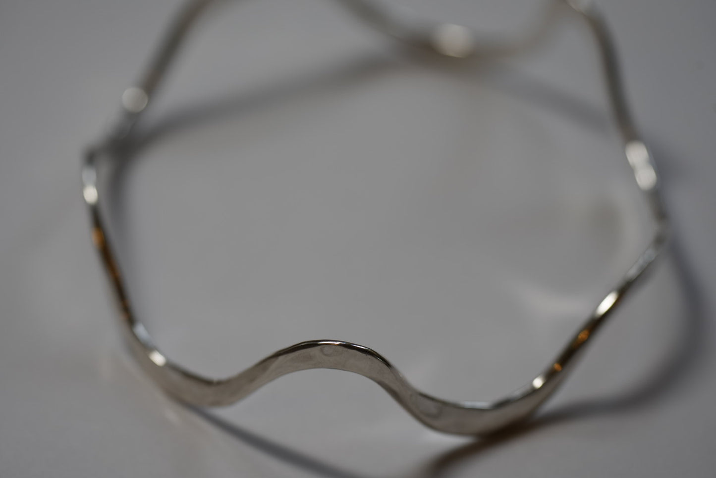 New - Handwrought "River Bangles" by Jenn Dewey in Recycled Sterling Silver - 10 guage
