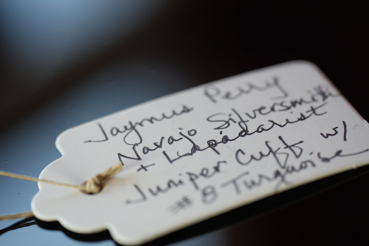 "Juniper" #8 Turquoise Cuff Bracelet in Sterling Silver by Jaymus Perry, of the Navajo Nation