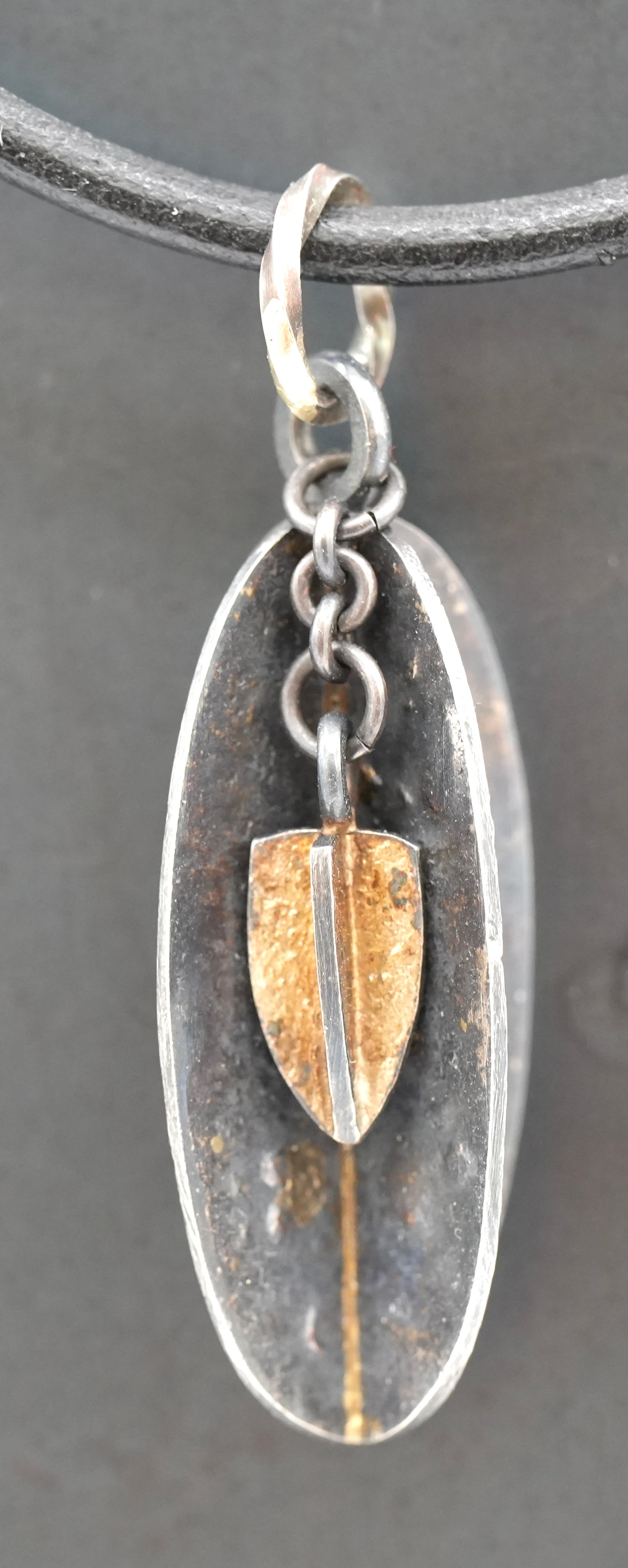 New - 3D Handfabricated "Pod & Seed" Necklace by Jenn Dewey - Sterling Silver & fused 18k gold - Great Push Gift! OOAK
