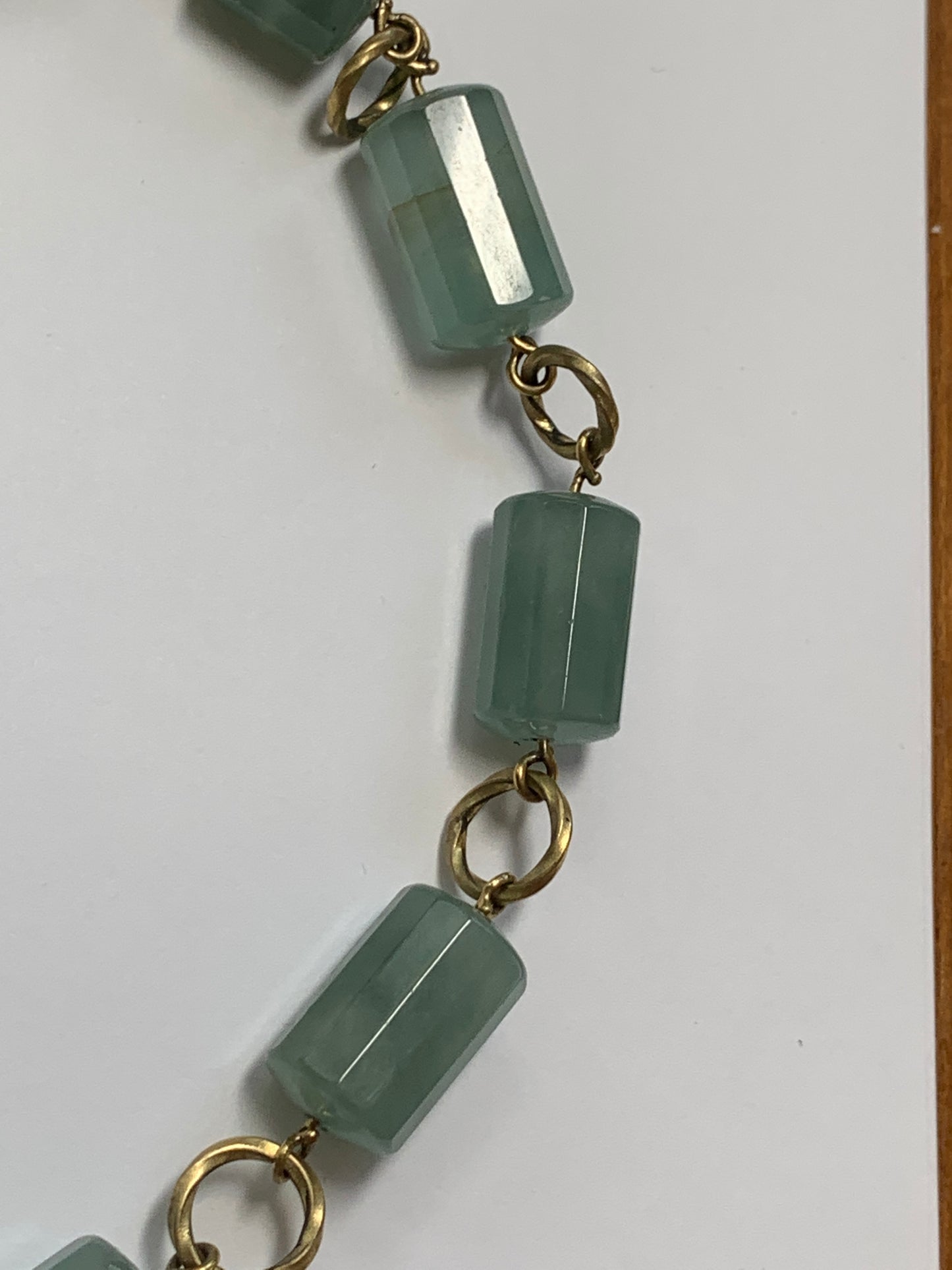 New - Brazilian Aquamarine Chain Necklace - Reclaimed 18k gold - by Jenn Dewey