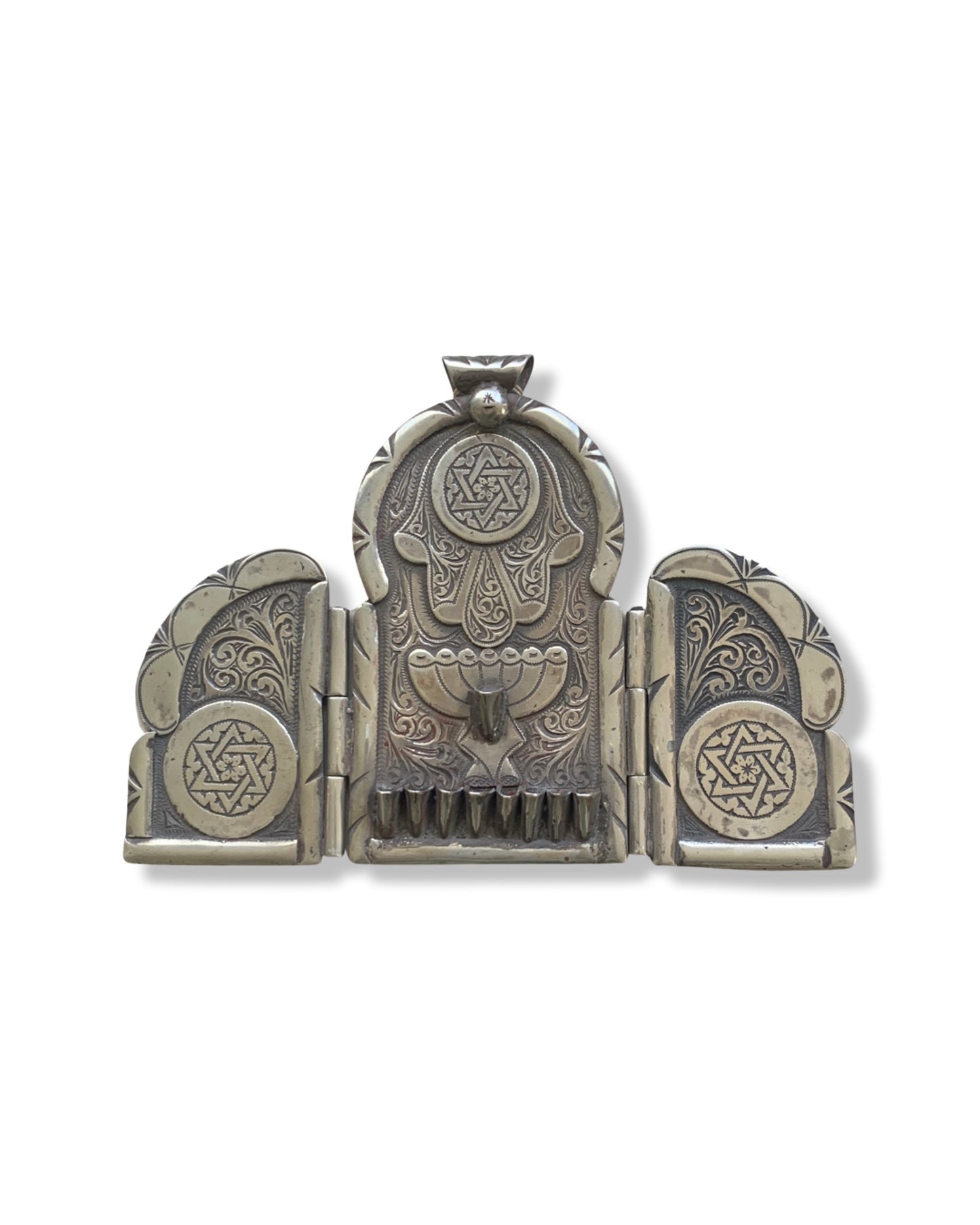 Vintage Folding Menorah - Moroccan