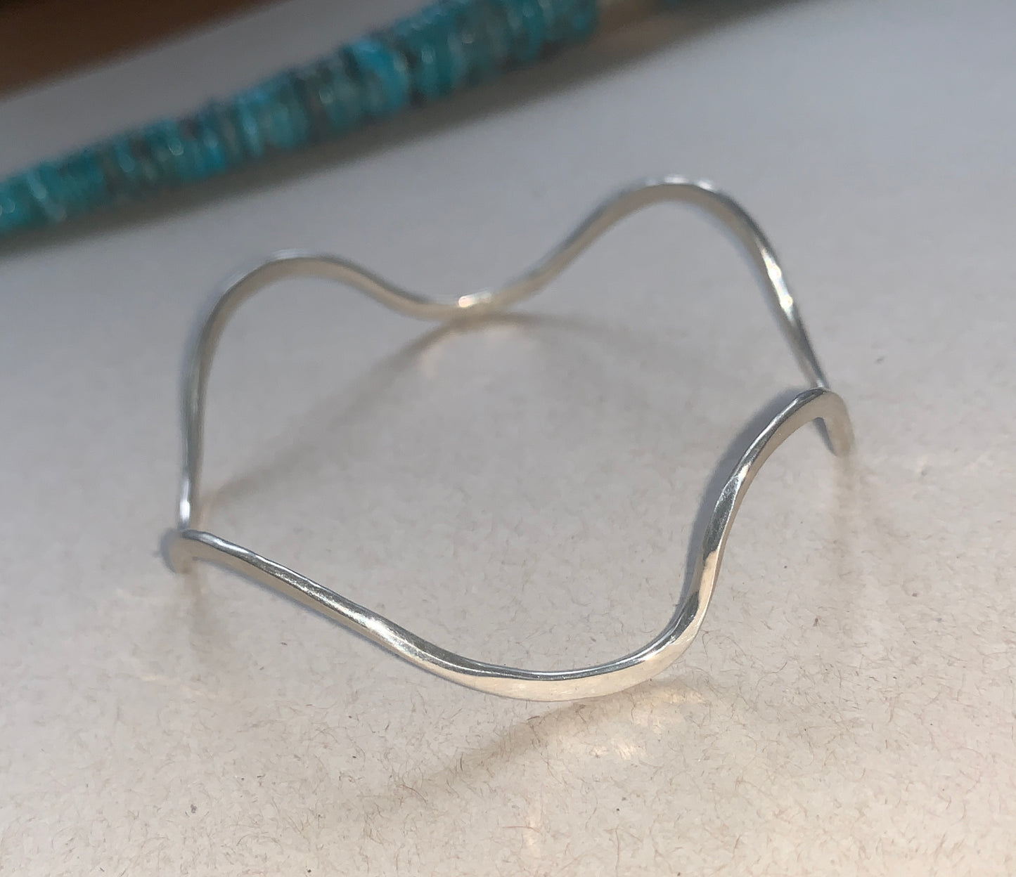 New - Handwrought “River Bangles" in Recycled Sterling Silver Sterling by J Dewey - 12 Guage