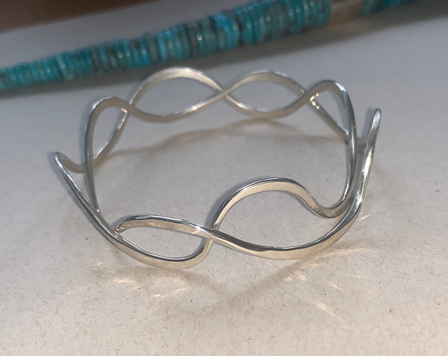 New - Handwrought “River Bangles" in Recycled Sterling Silver Sterling by J Dewey - 12 Guage