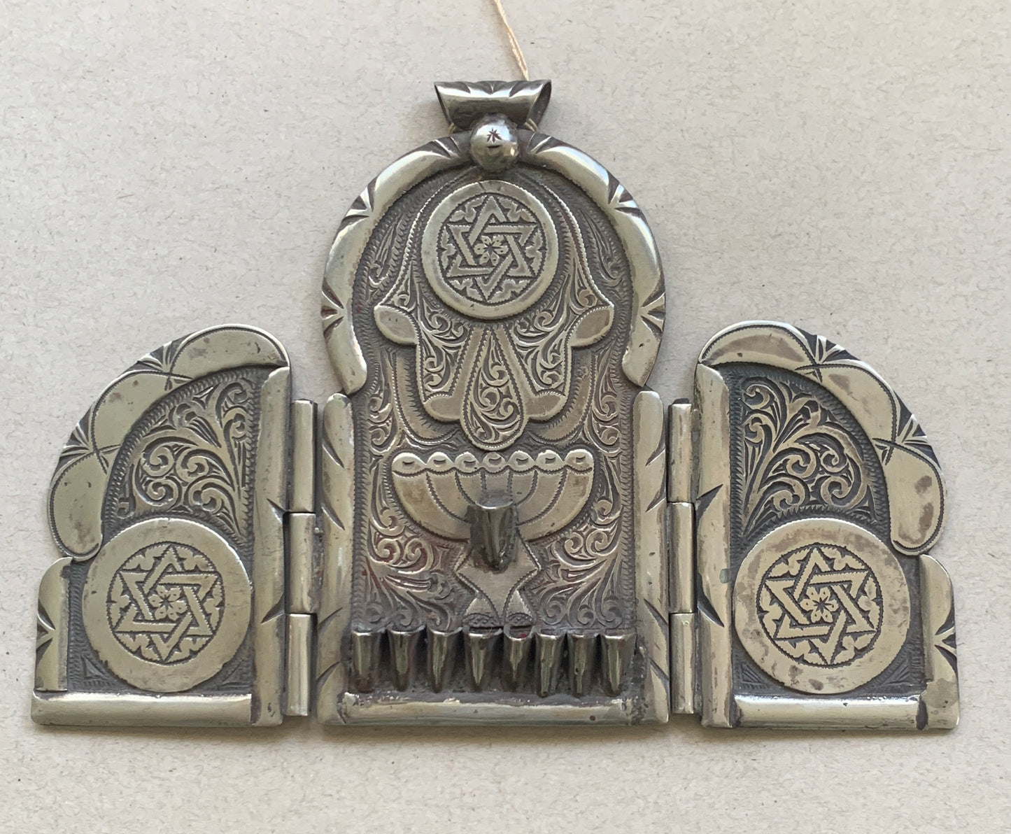 Vintage Folding Menorah - Moroccan
