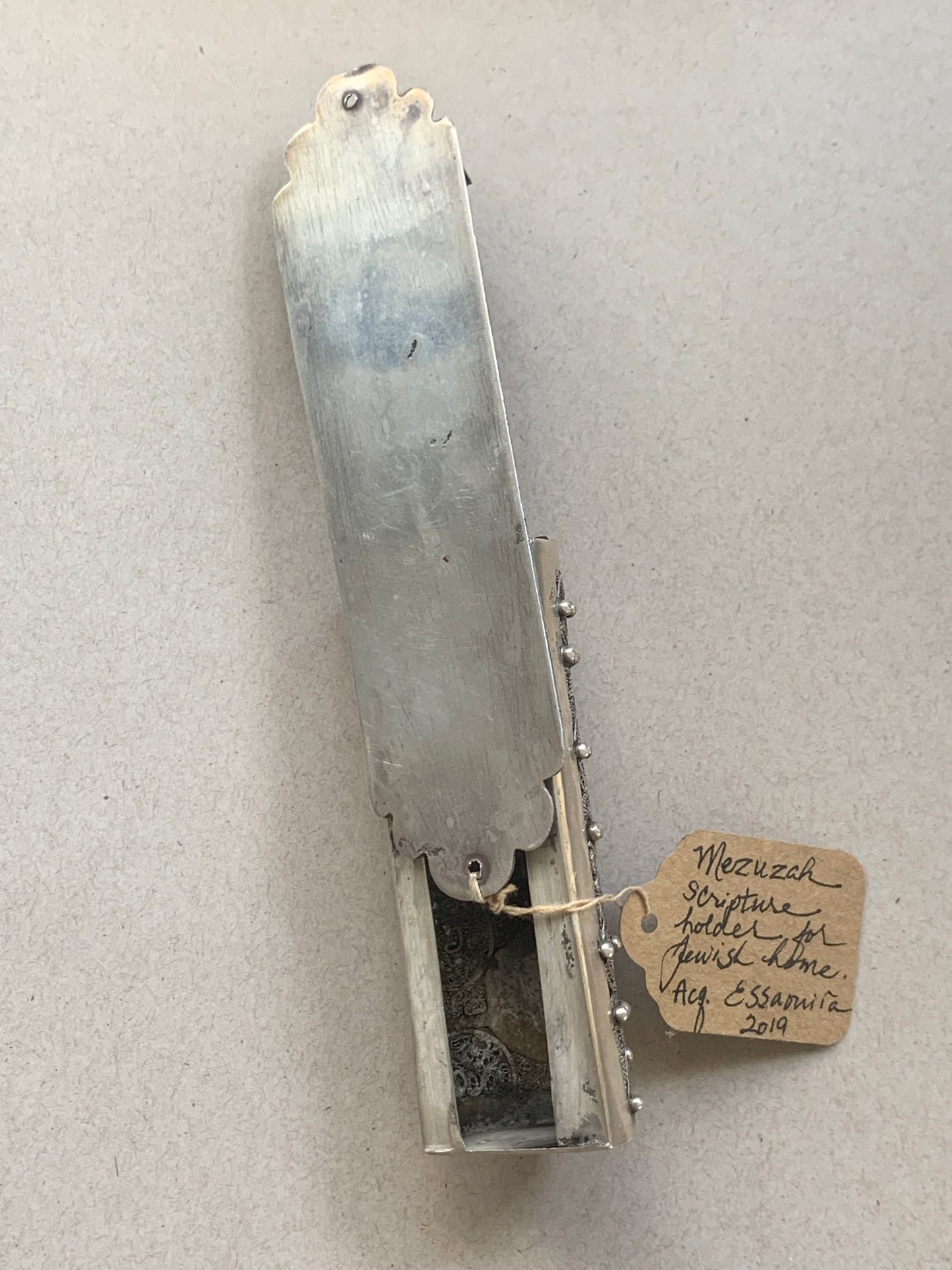 Vintage Silver Mezuzah from Morocco - Fine Filigree