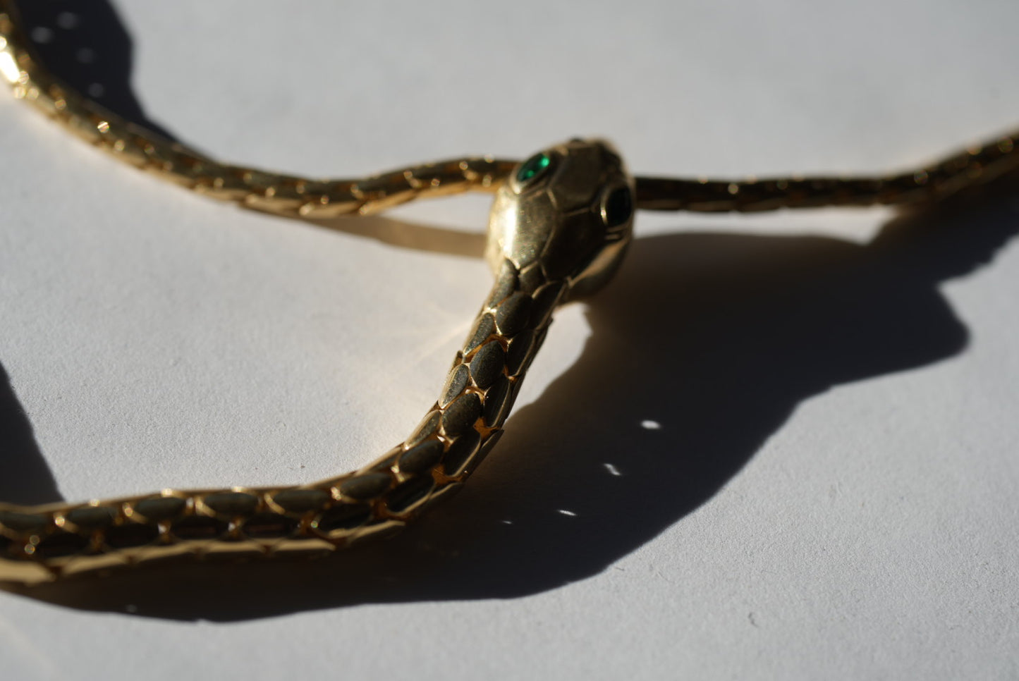 New 14k Gold  Articulated Snake Necklace / Choker - Turkish