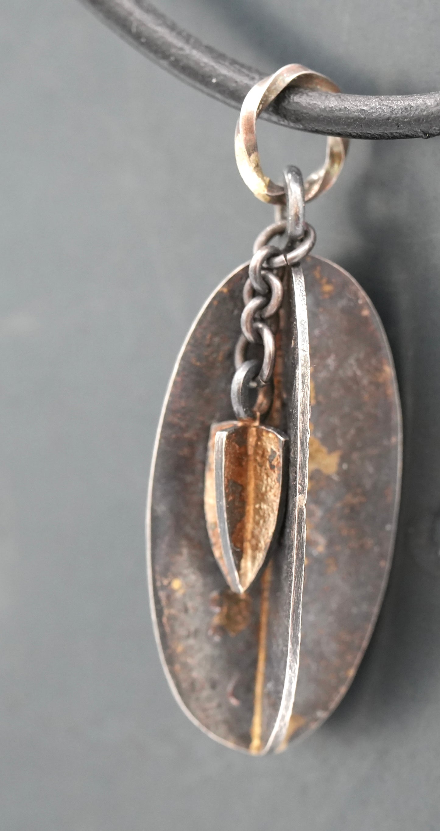 New - 3D Handfabricated "Pod & Seed" Necklace by Jenn Dewey - Sterling Silver & fused 18k gold - Great Push Gift!  OOAK