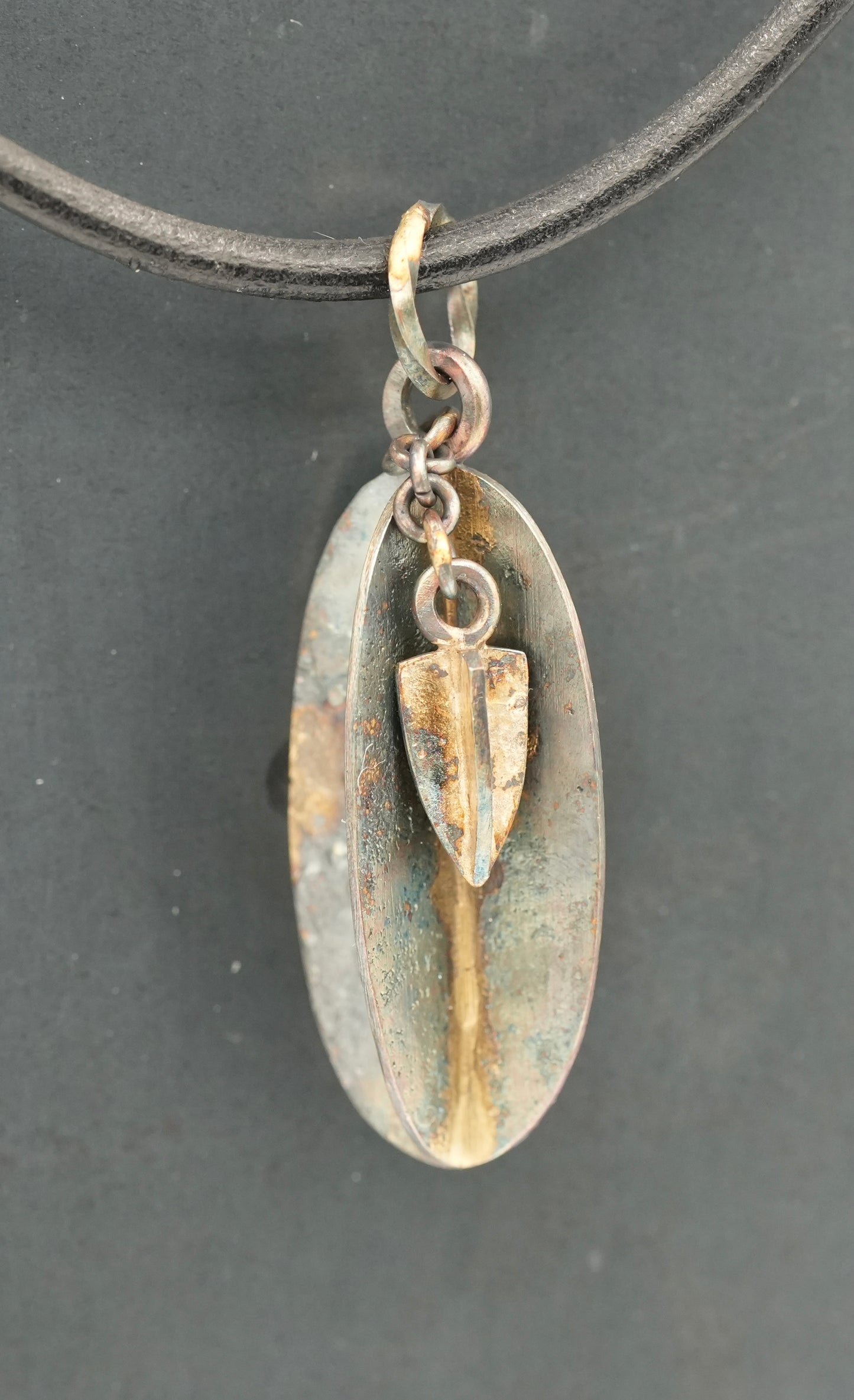 New - 3D Handfabricated "Pod & Seed" Necklace by Jenn Dewey - Sterling Silver & fused 18k gold - Great Push Gift!  OOAK