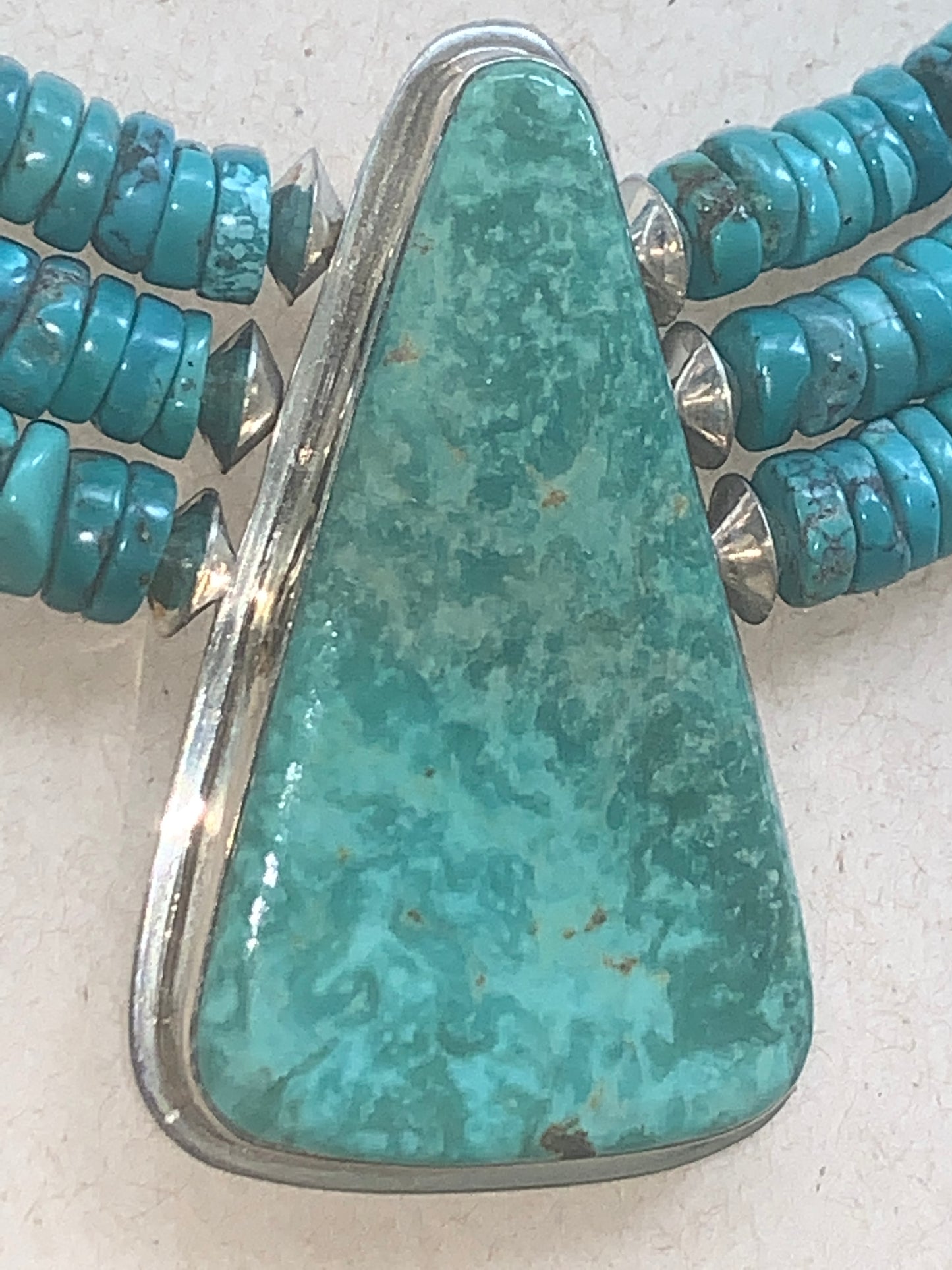 New Turquoise Necklace by Nestoria Pat Coriz - Santo Domingo Pueblo Tribe