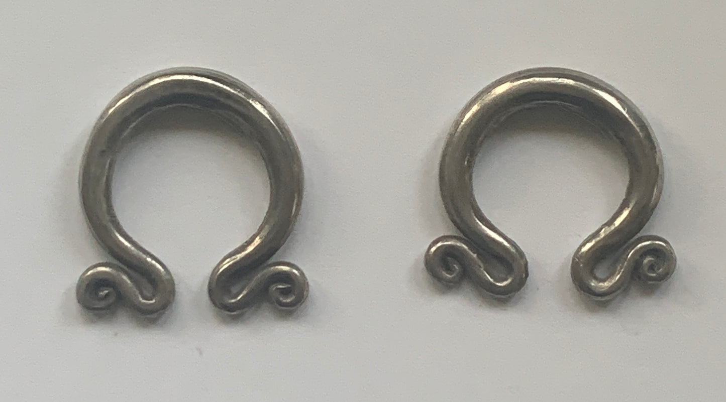 Vintage Ethnic Miao Silver Ear Weights