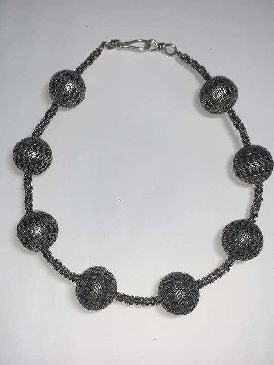 Granulated Vintage Balinese Necklace / Choker - Strung by Jenn